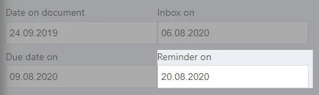 Datum der Wiedervorlage festlegen