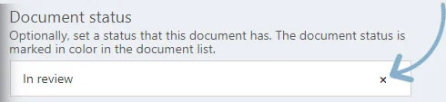 Dokumentstatus aus der Liste entfernen