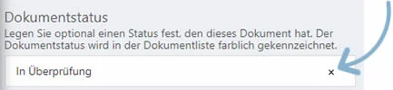 Dokumentstatus aus der Liste entfernen