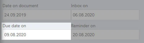 Datum der Fälligkeit festlegen
